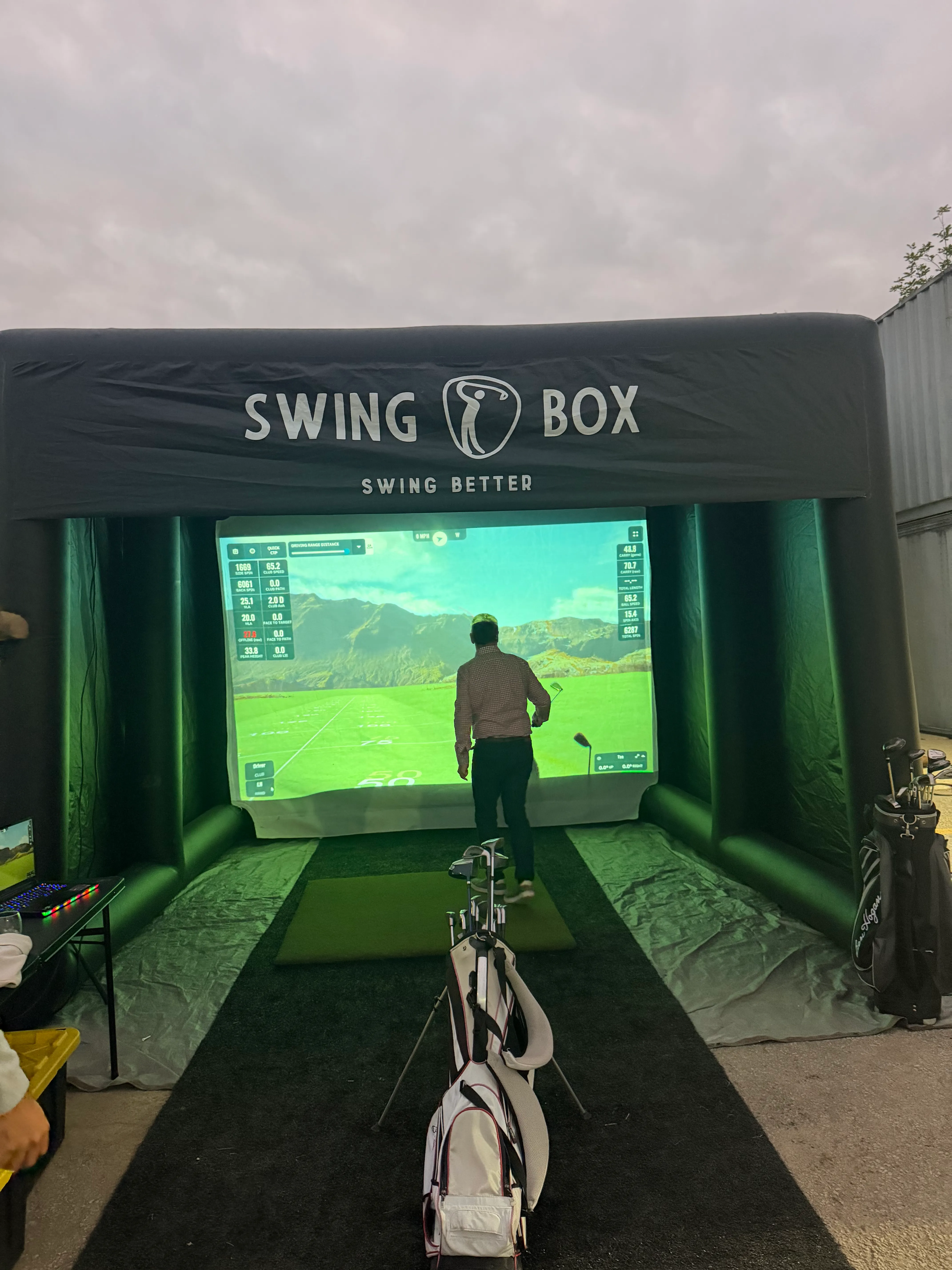 Swing Box golf simulator event
